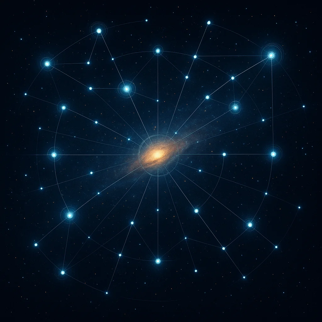 Star map showing potential colonization targets