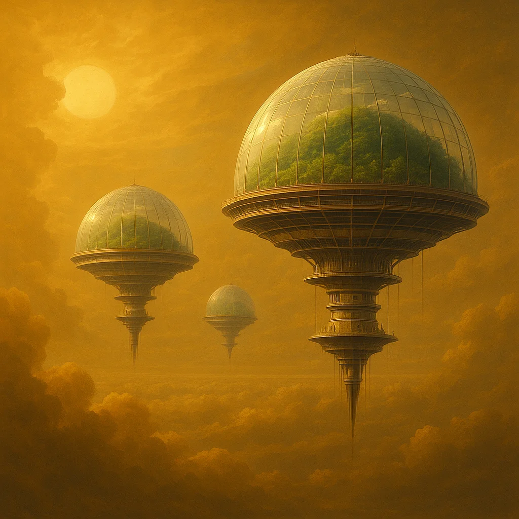 Floating cities in Venus's upper atmosphere